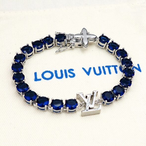 Louis Vuitton Crystal Bracelet Blue For Women