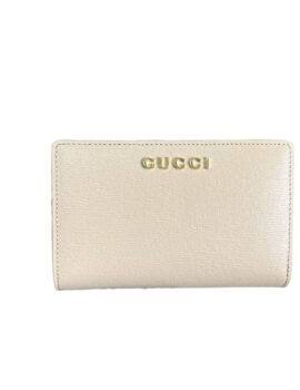 Gucci Zip Around Wallet With Cript Beige For Women 18.5cm / 7.3in